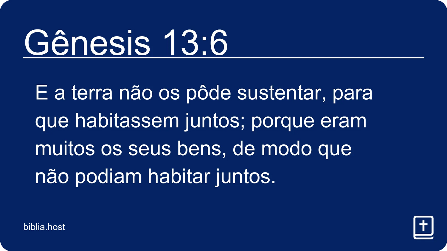 Gênesis 13:6