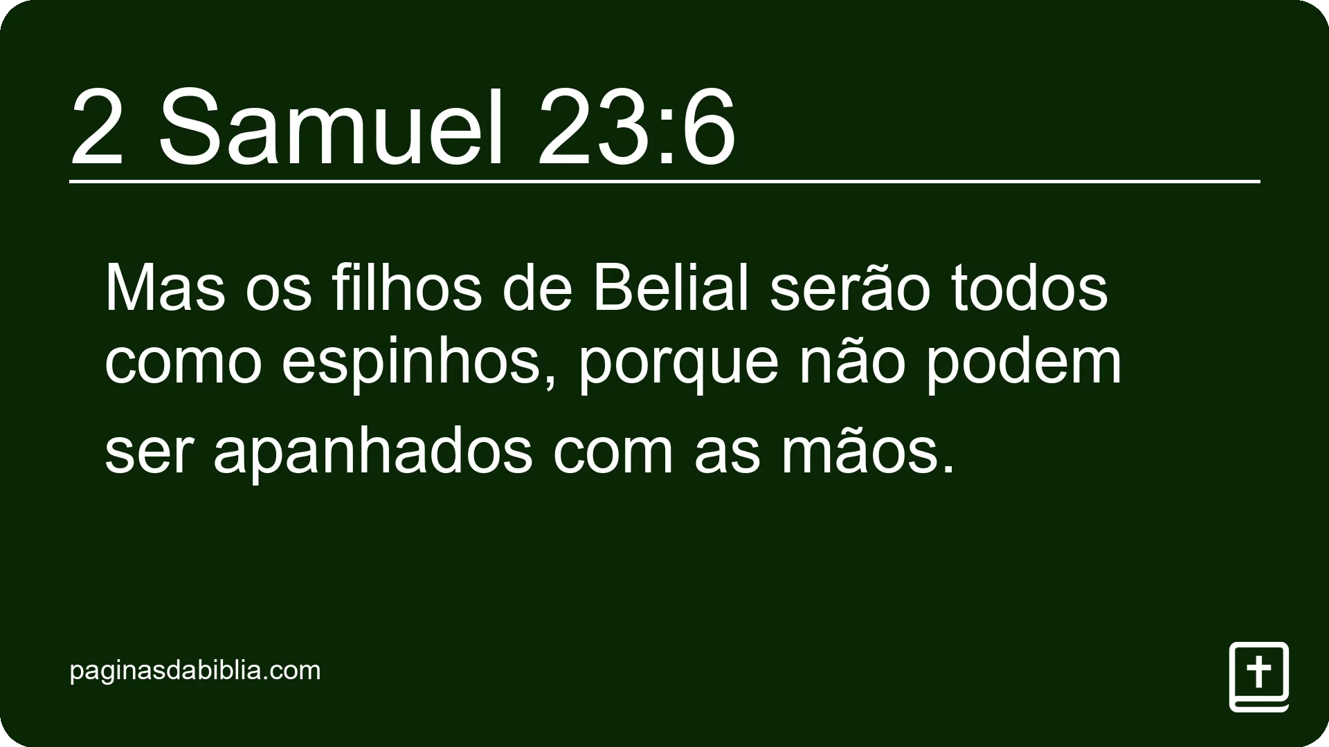 2 Samuel 23:6