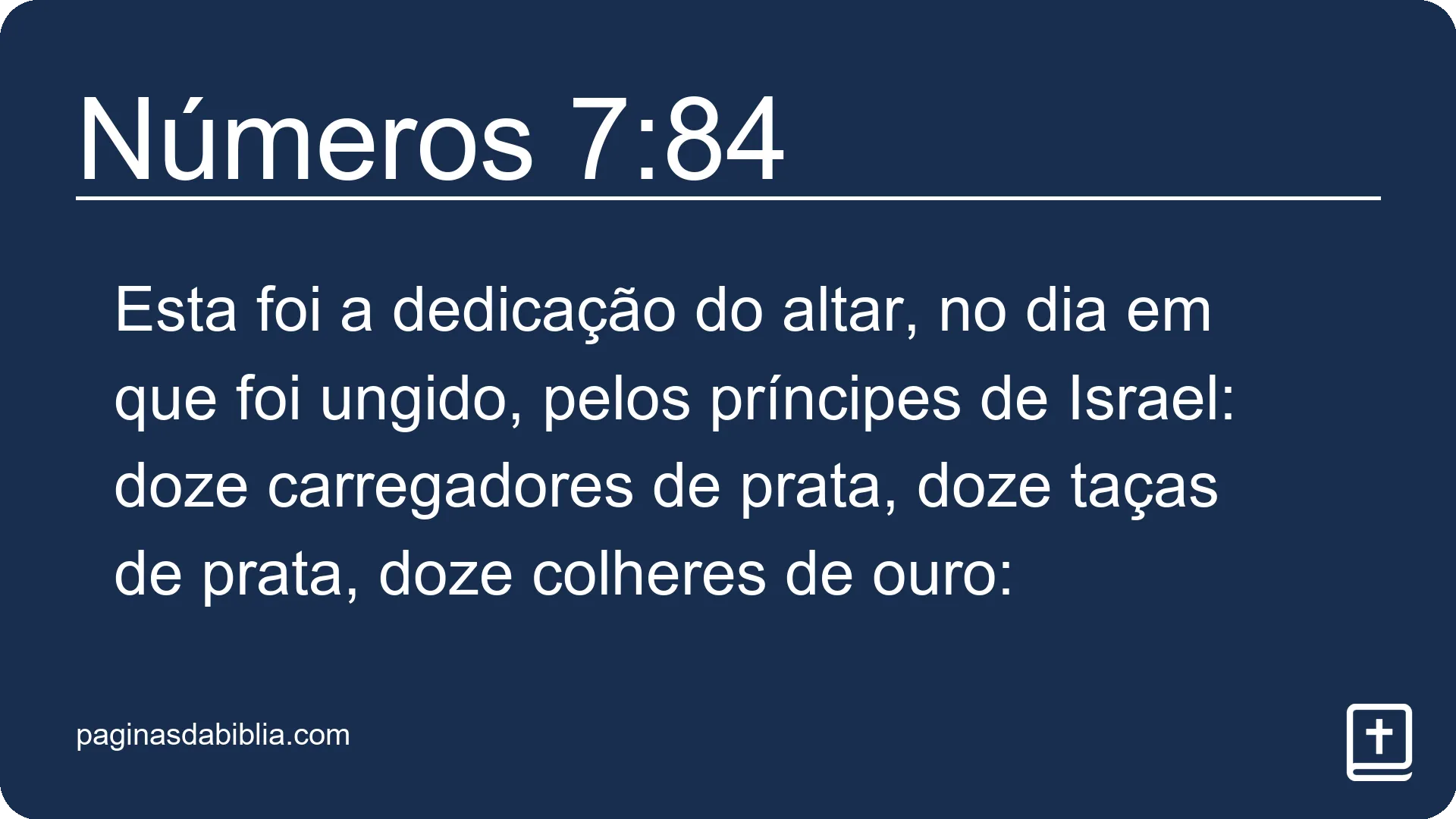 Números 7:84