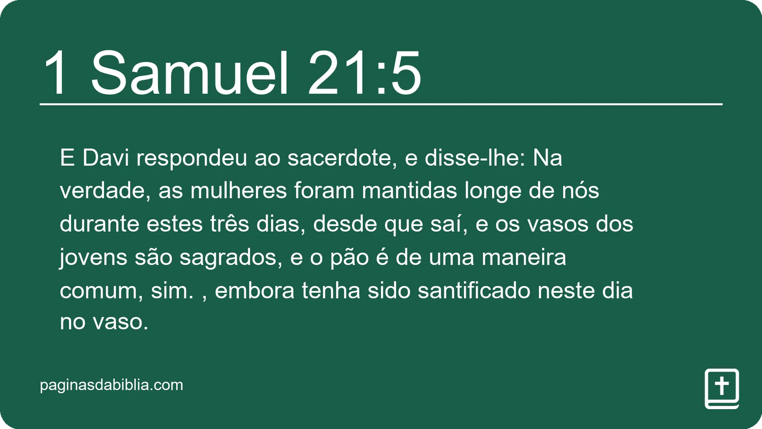 1 Samuel 21:5