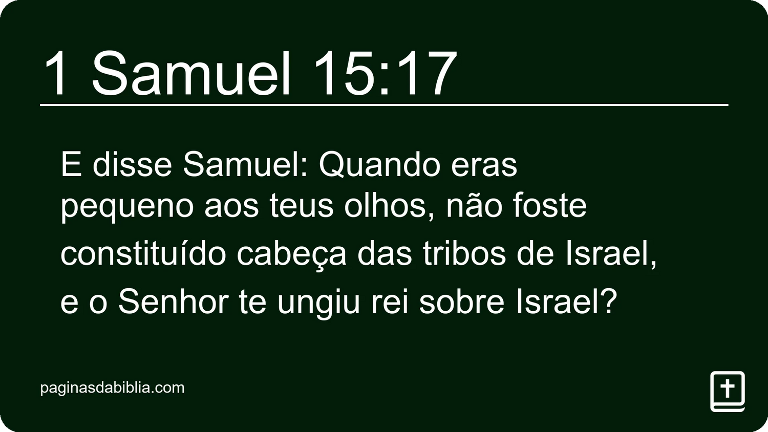 1 Samuel 15:17