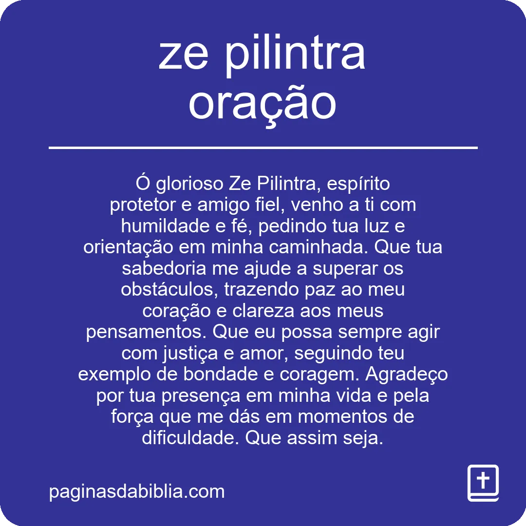 ze pilintra oração