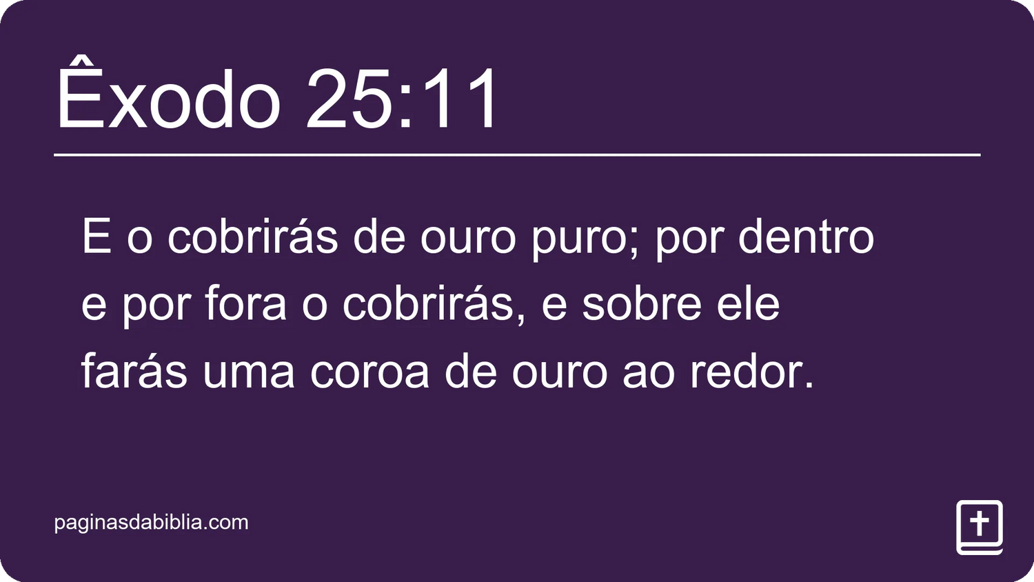 Êxodo 25:11