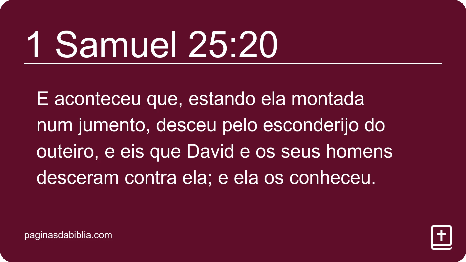 1 Samuel 25:20