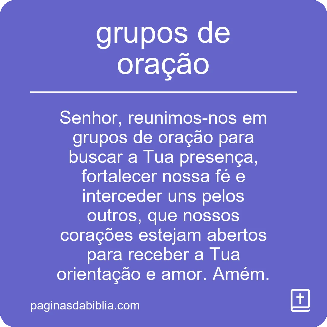 grupos de oração