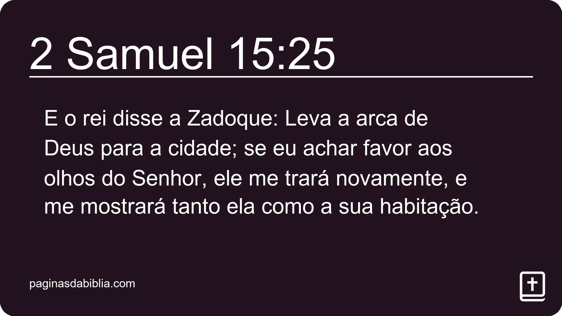 2 Samuel 15:25