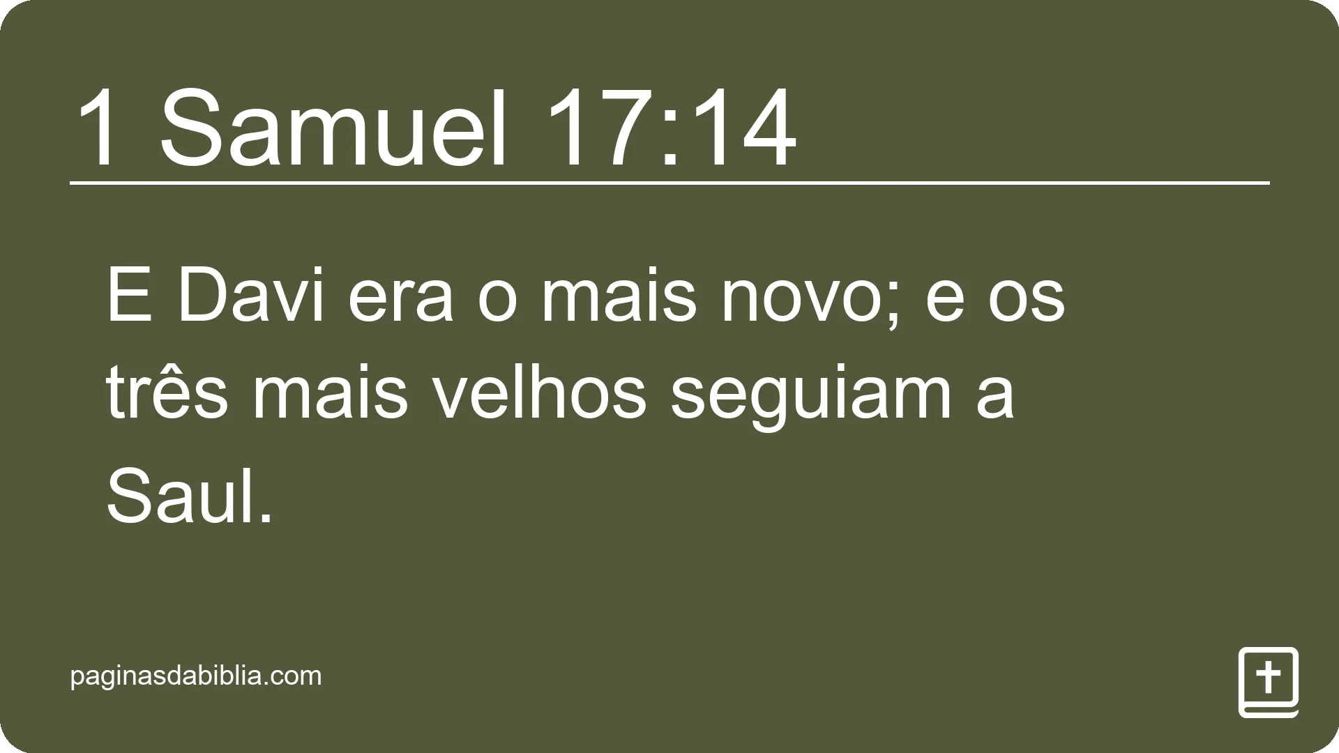 1 Samuel 17:14