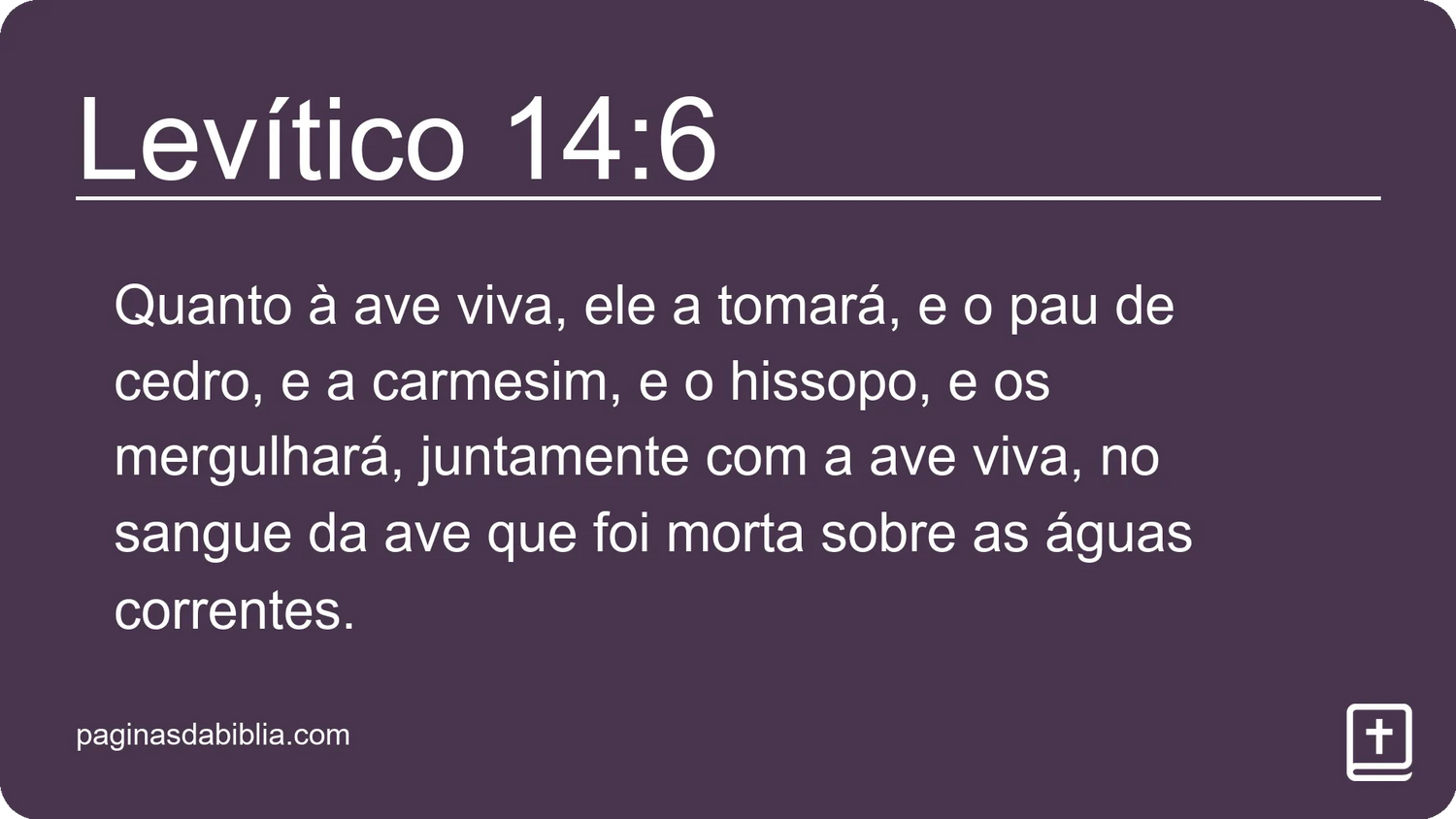 Levítico 14:6