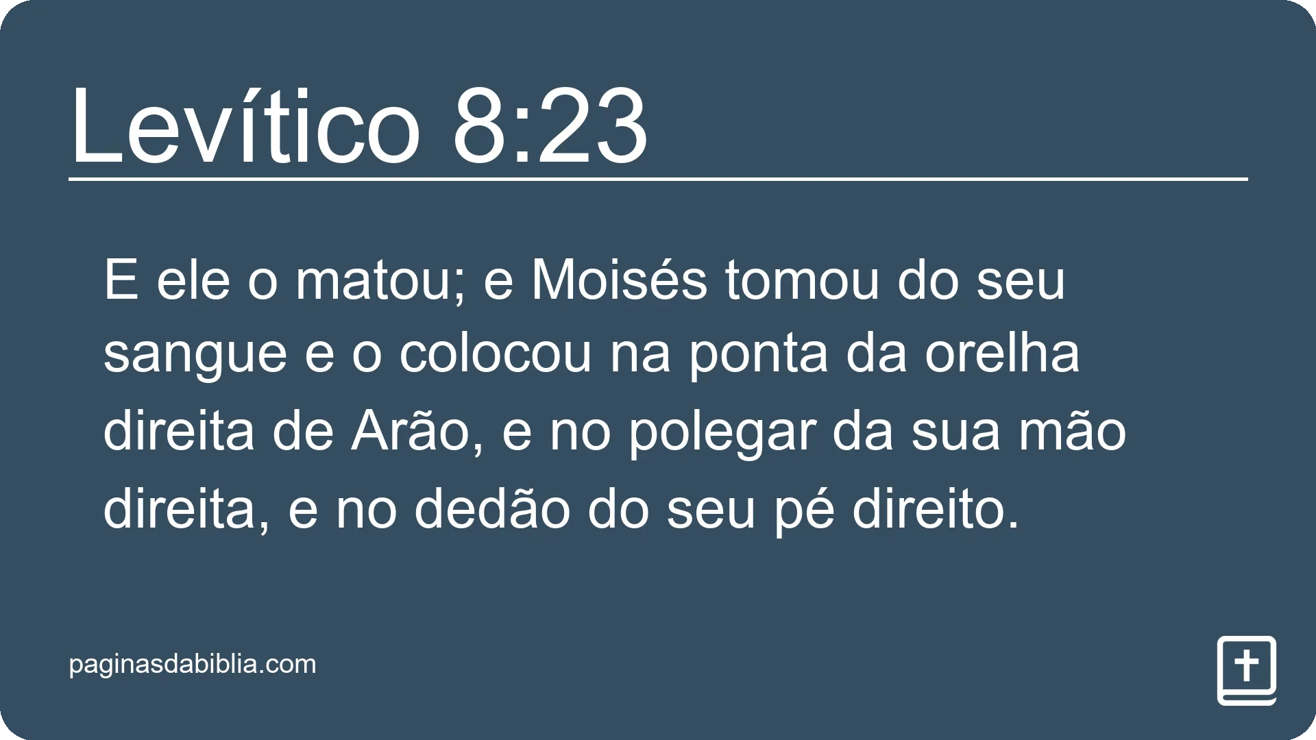 Levítico 8:23