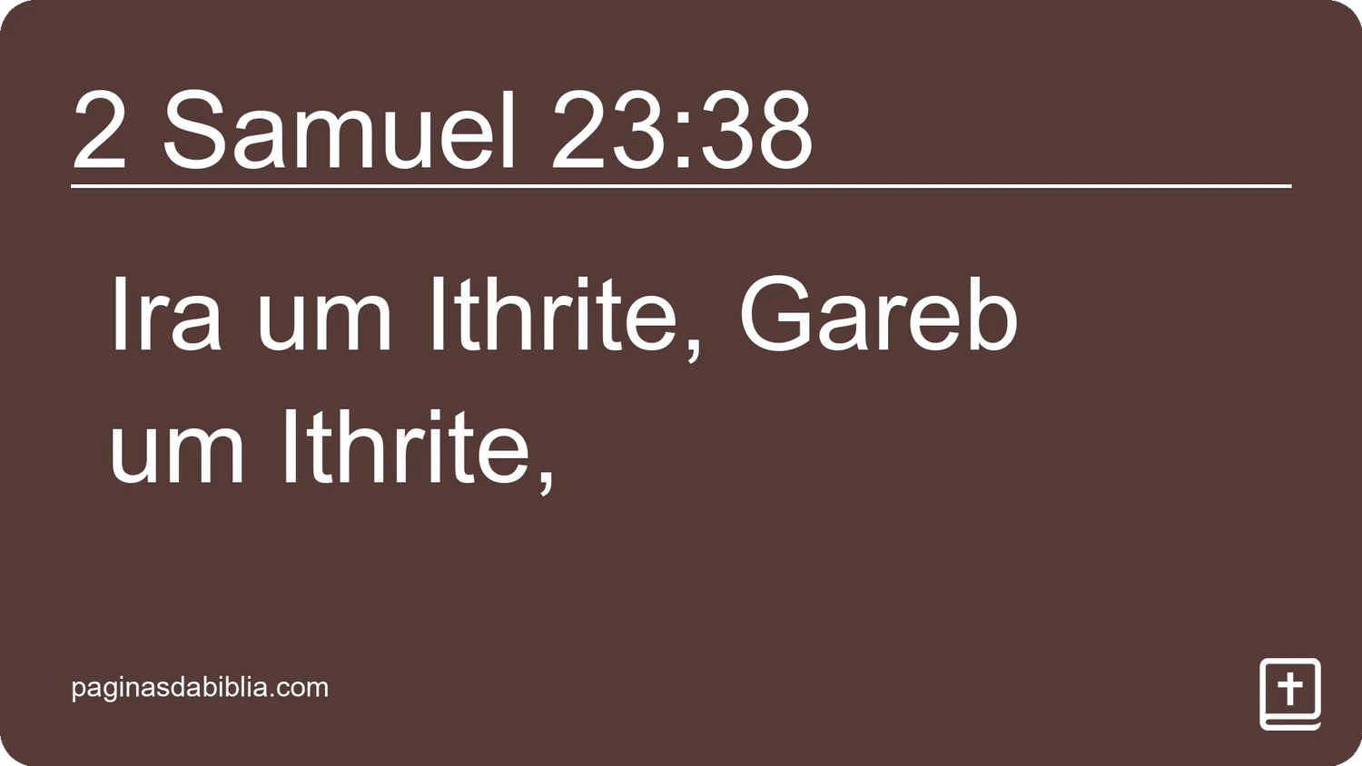 2 Samuel 23:38