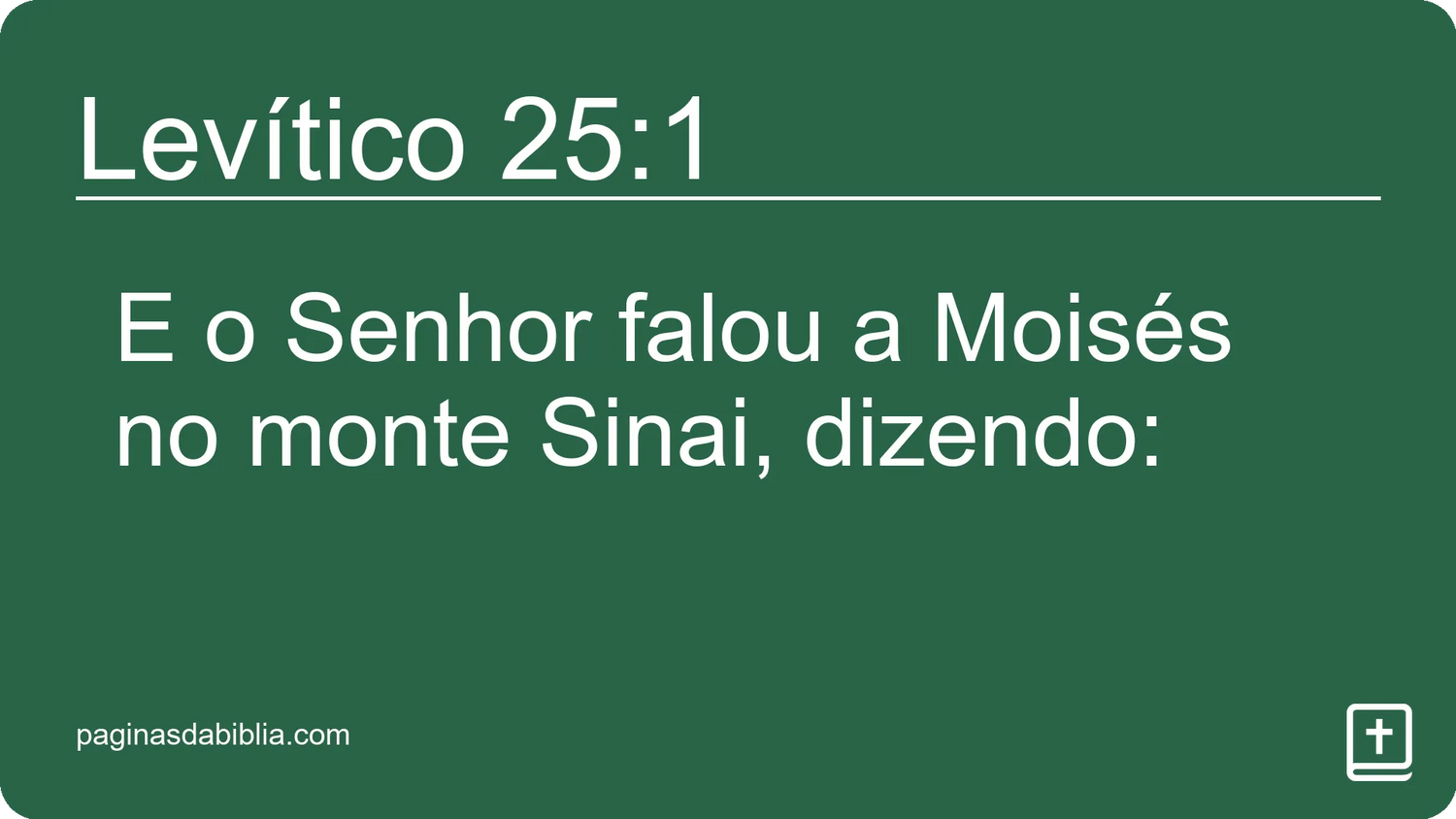 Levítico 25:1