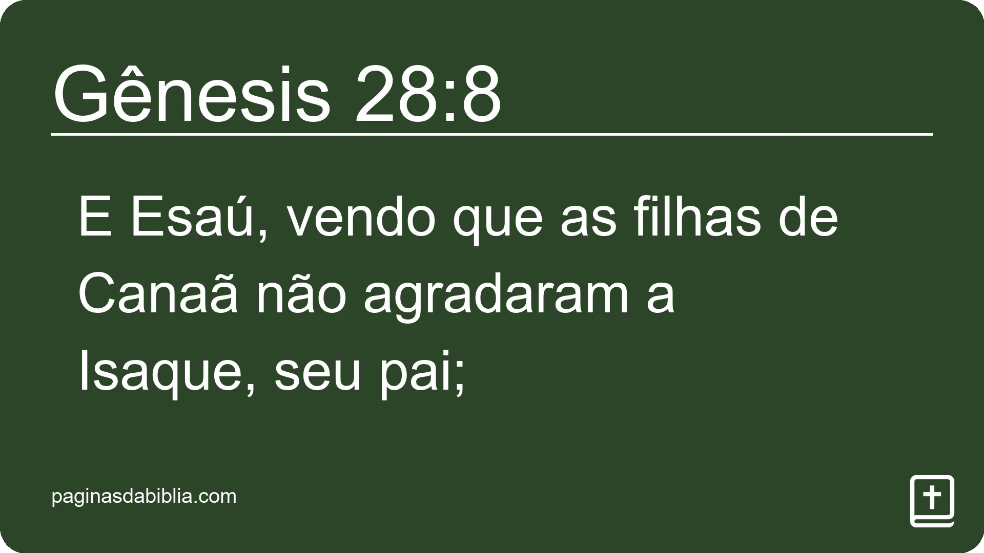 Gênesis 28:8