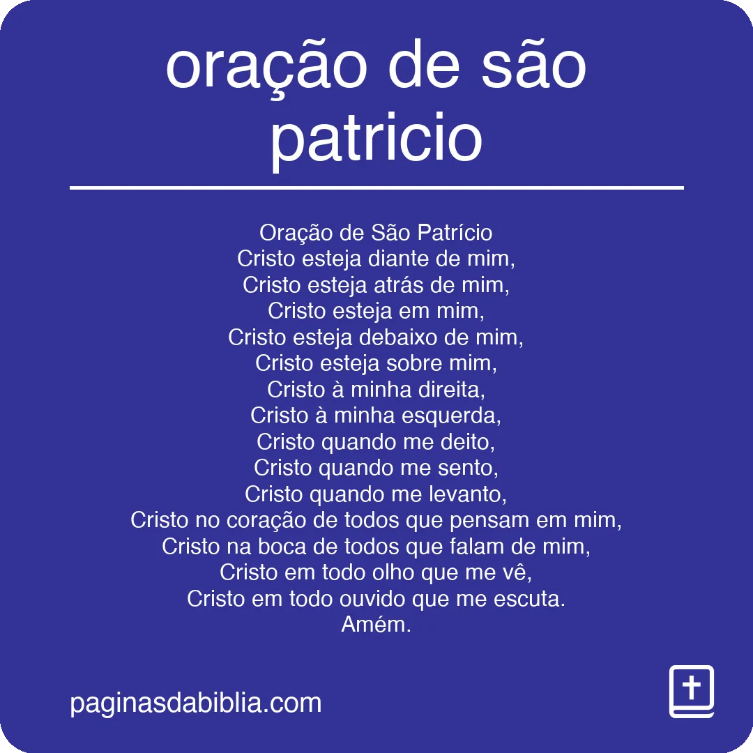 oração de são patricio