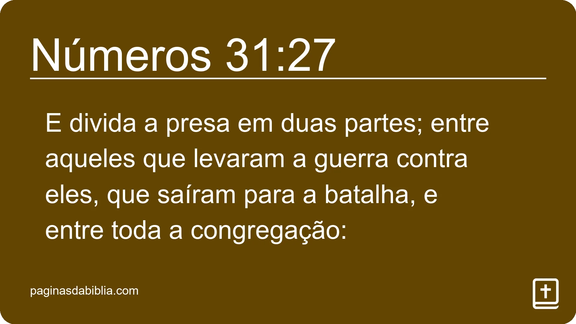 Números 31:27