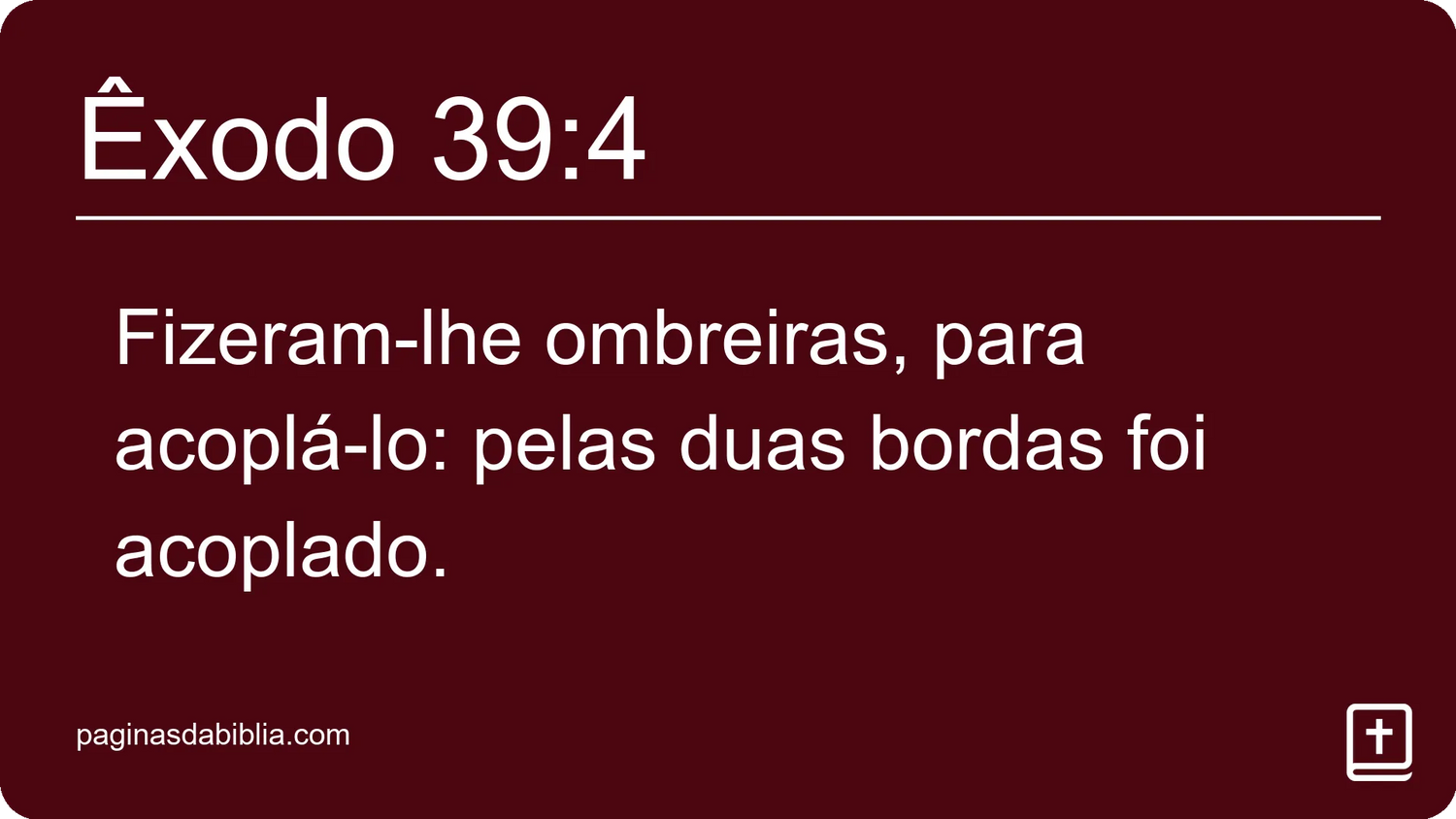 Êxodo 39:4