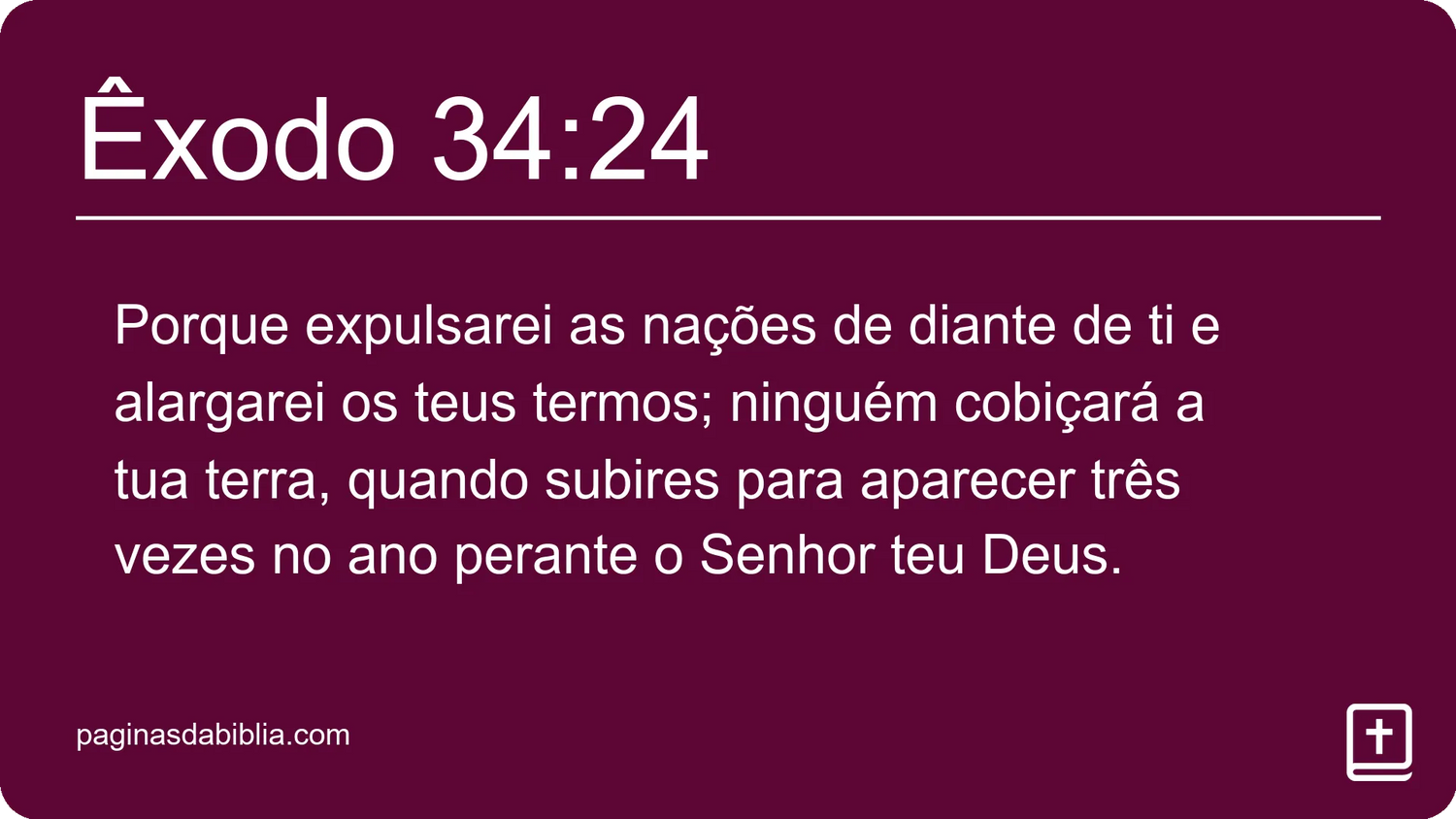 Êxodo 34:24