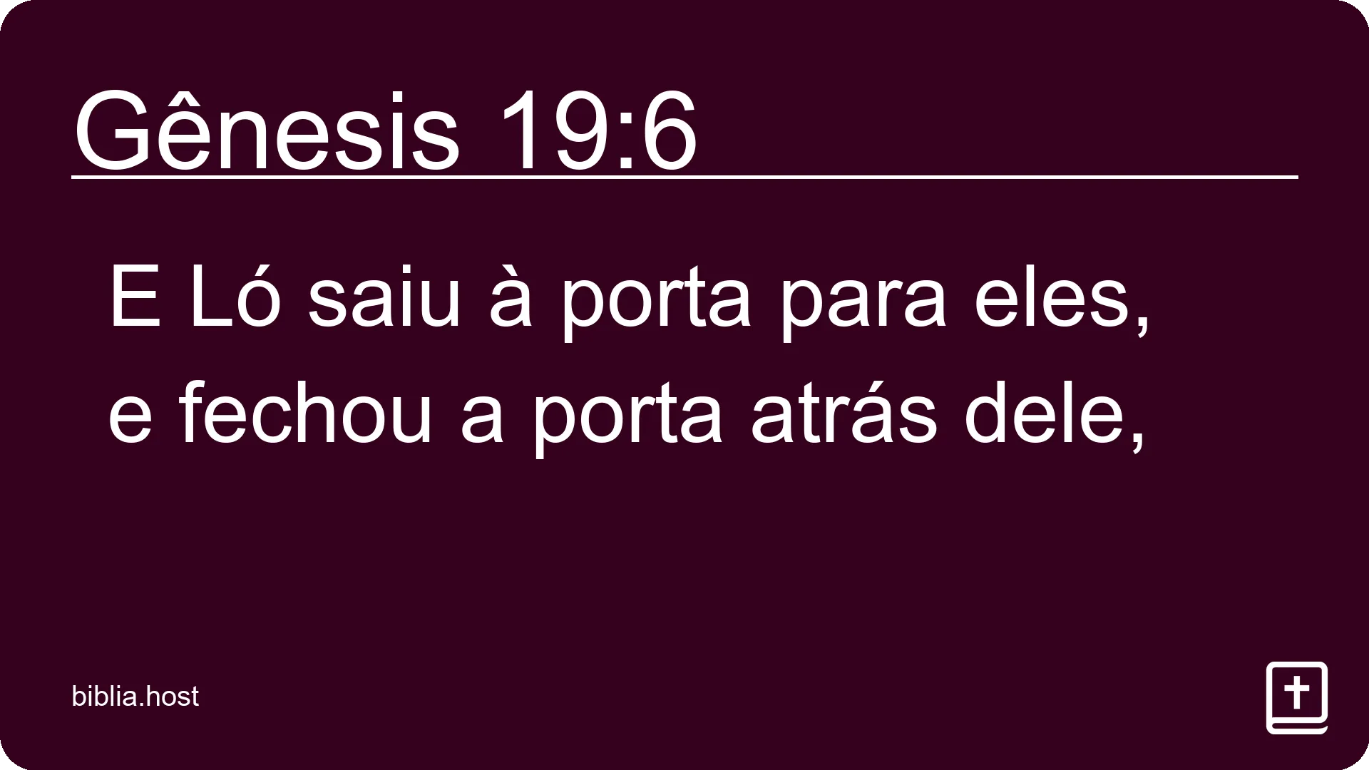 Gênesis 19:6