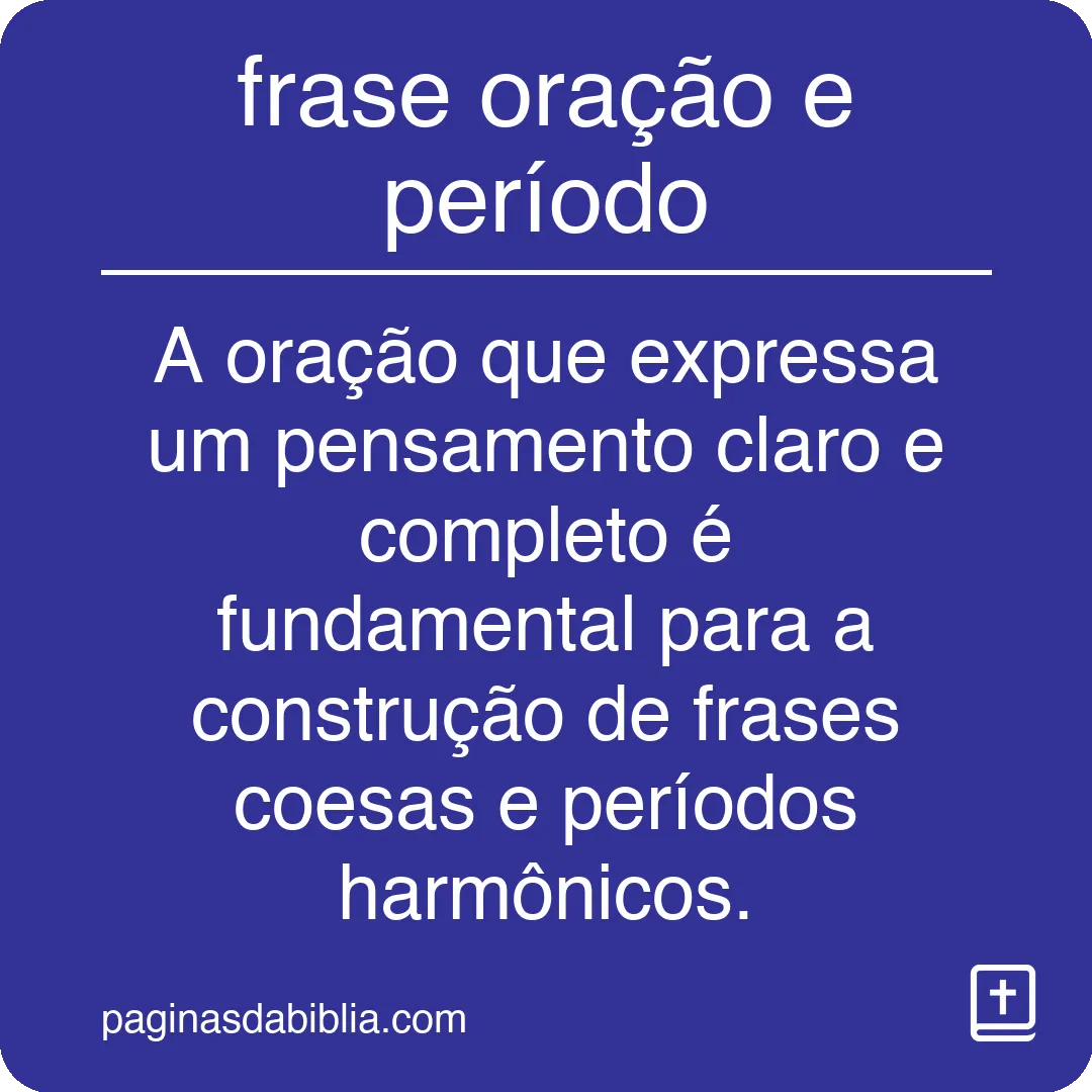 frase oração e período