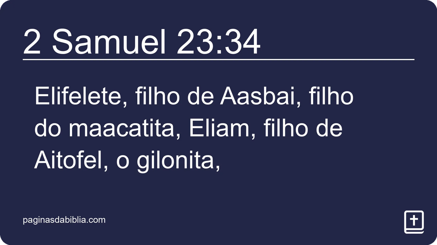 2 Samuel 23:34