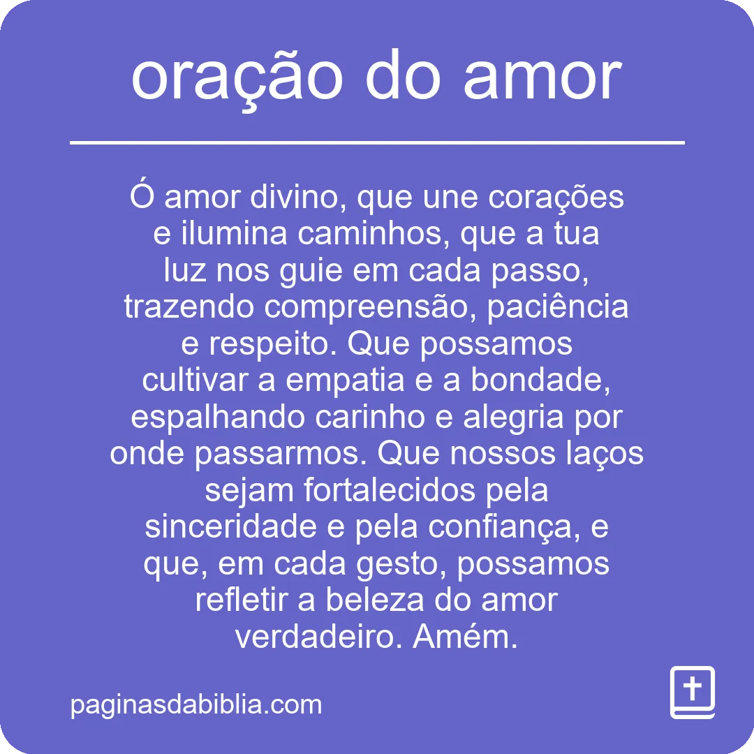 oração do amor