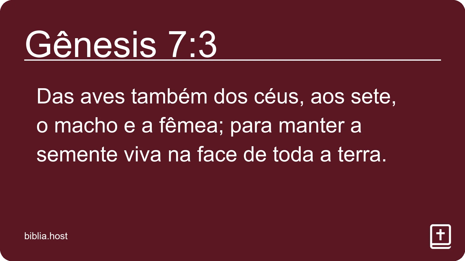 Gênesis 7:3