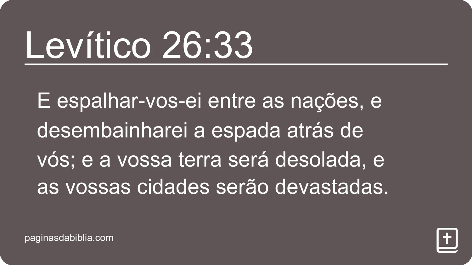 Levítico 26:33