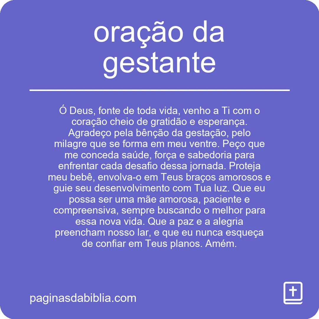 oração da gestante