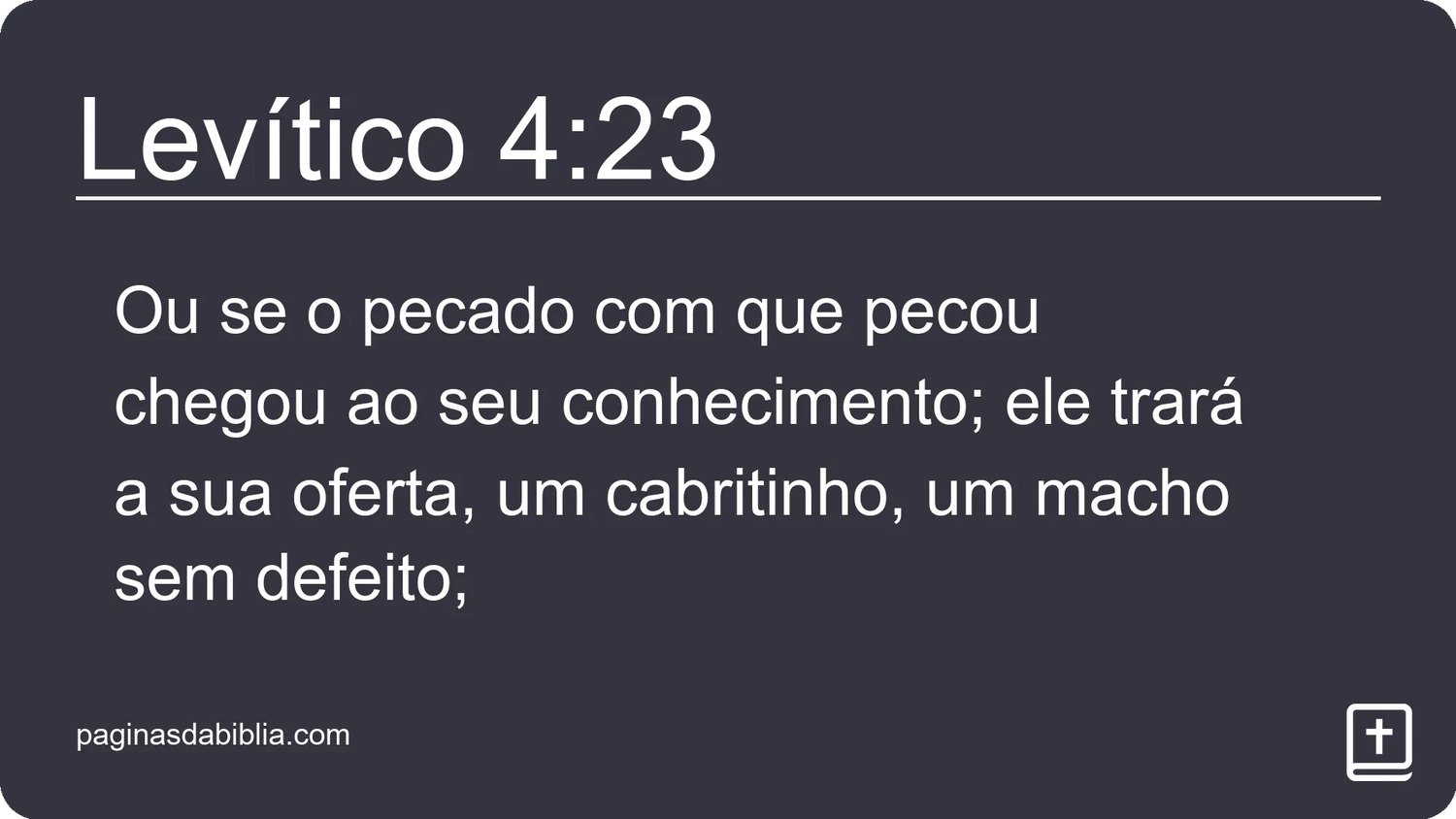 Levítico 4:23