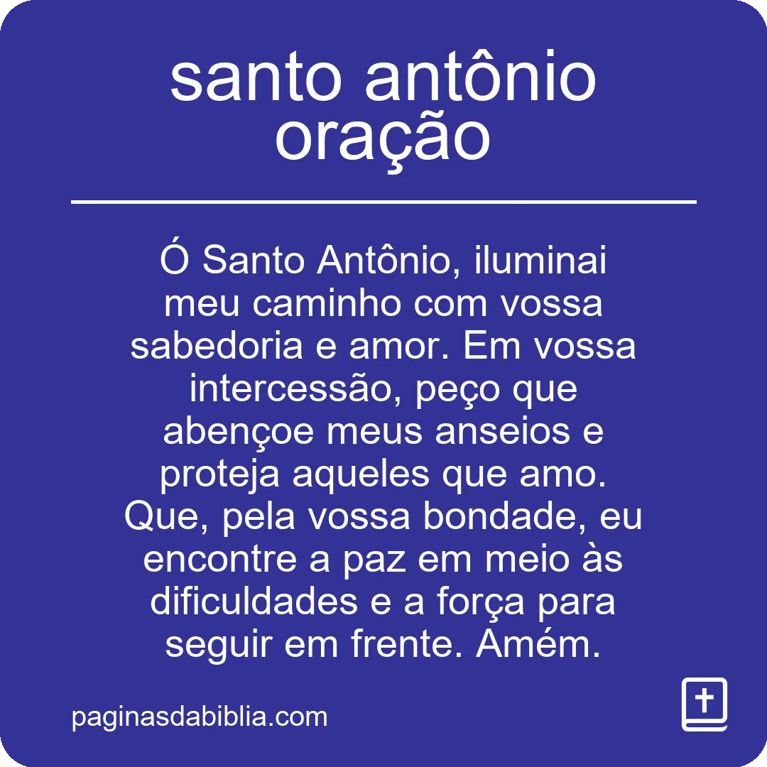 santo antônio oração