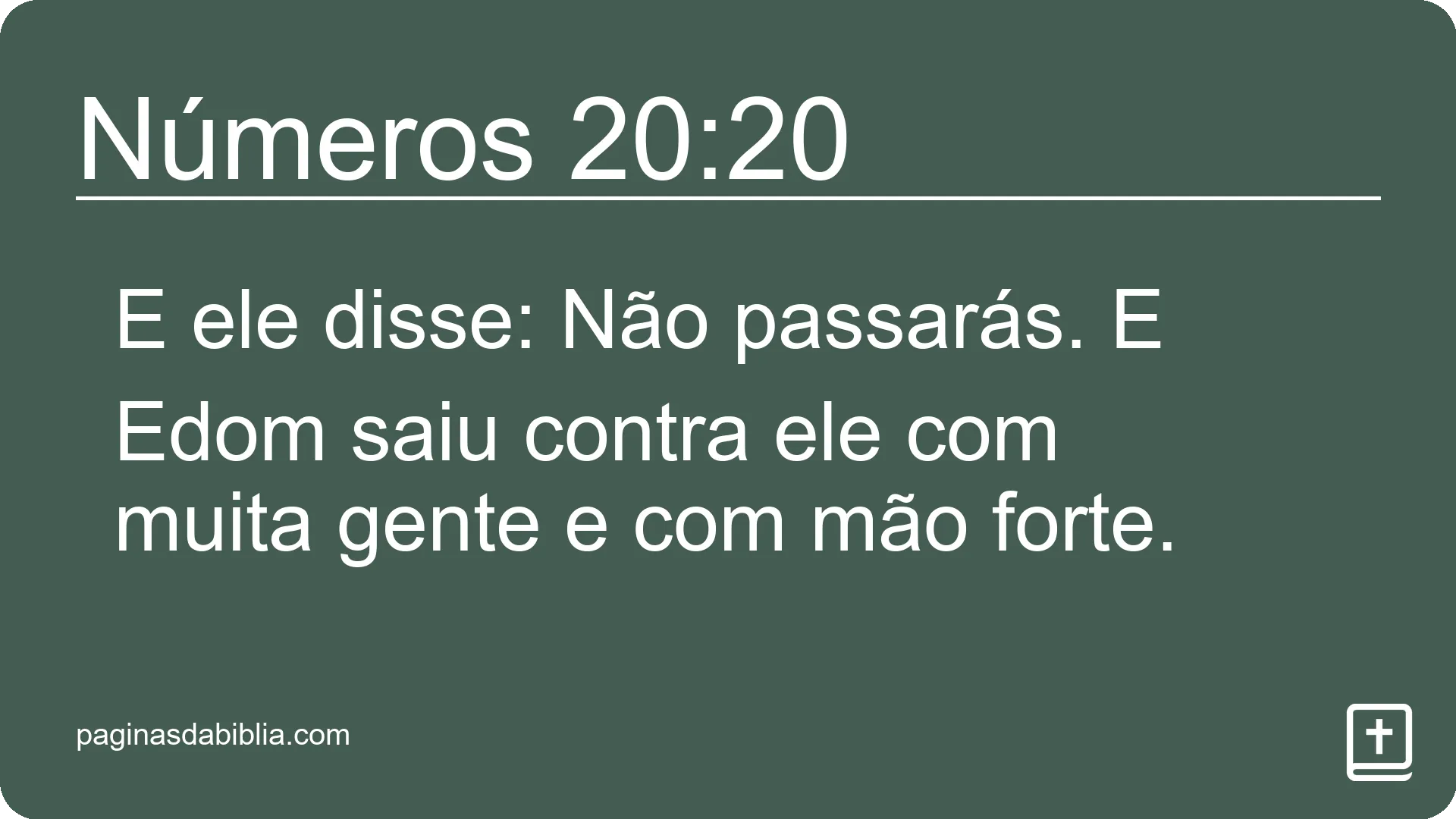 Números 20:20