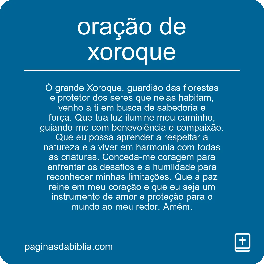 oração de xoroque