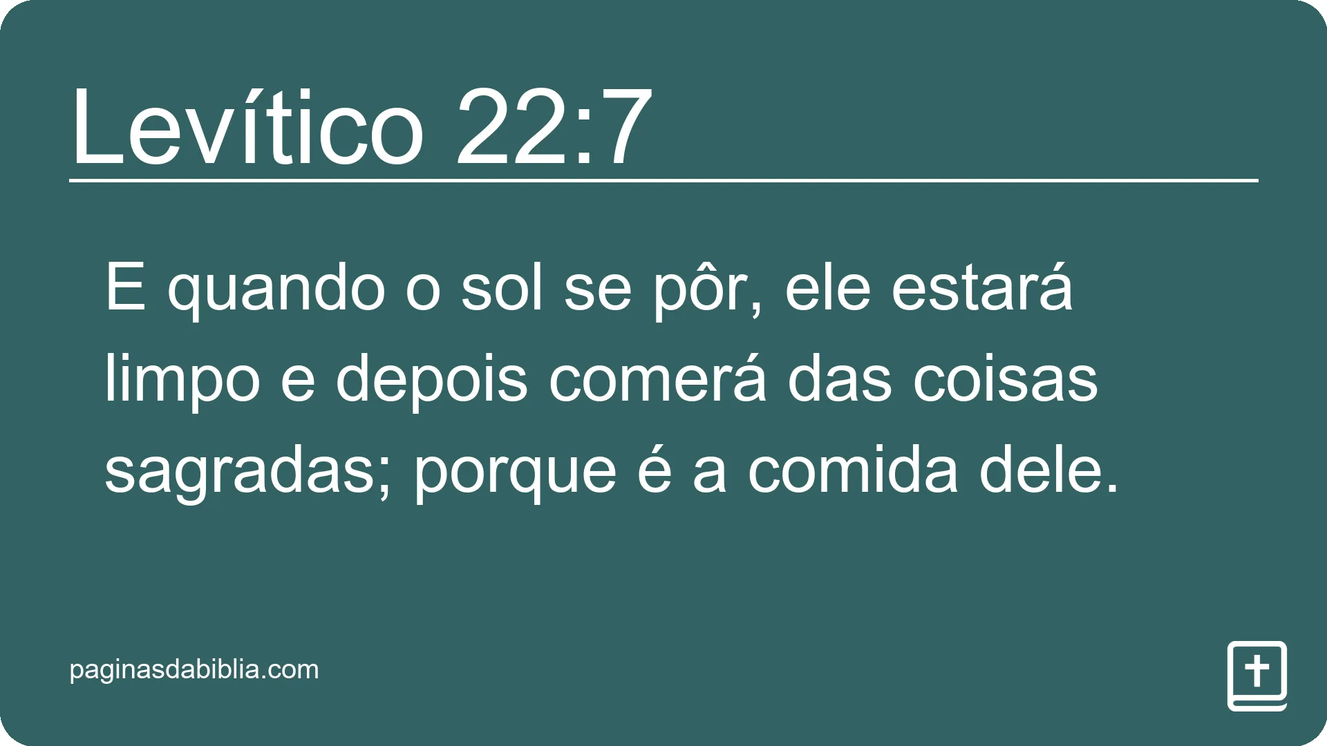 Levítico 22:7