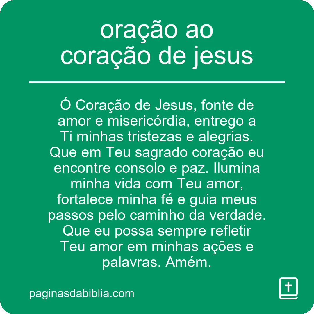 oração ao coração de jesus