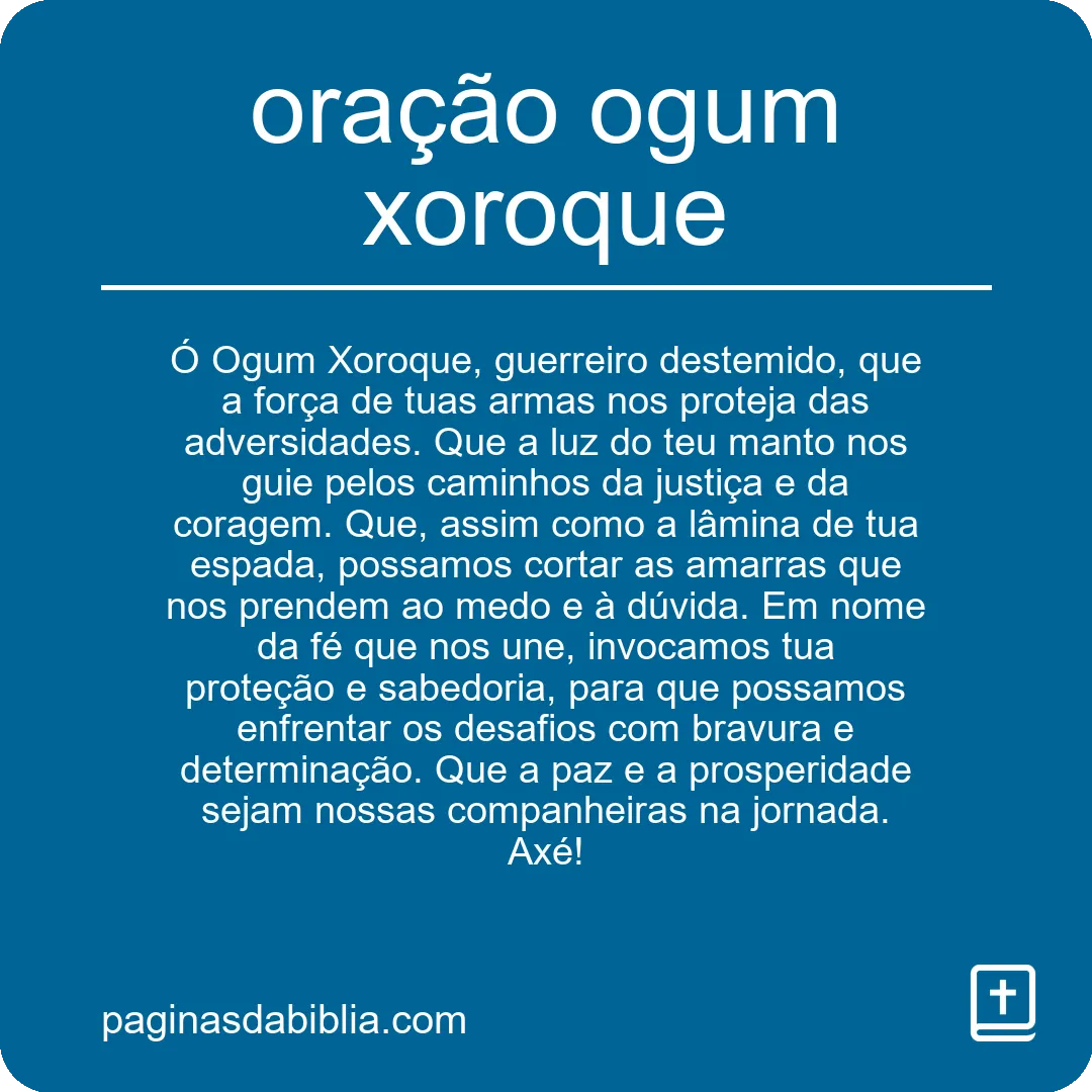 oração ogum xoroque