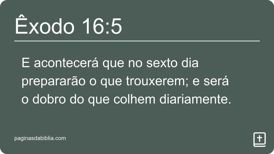 Êxodo 16:5