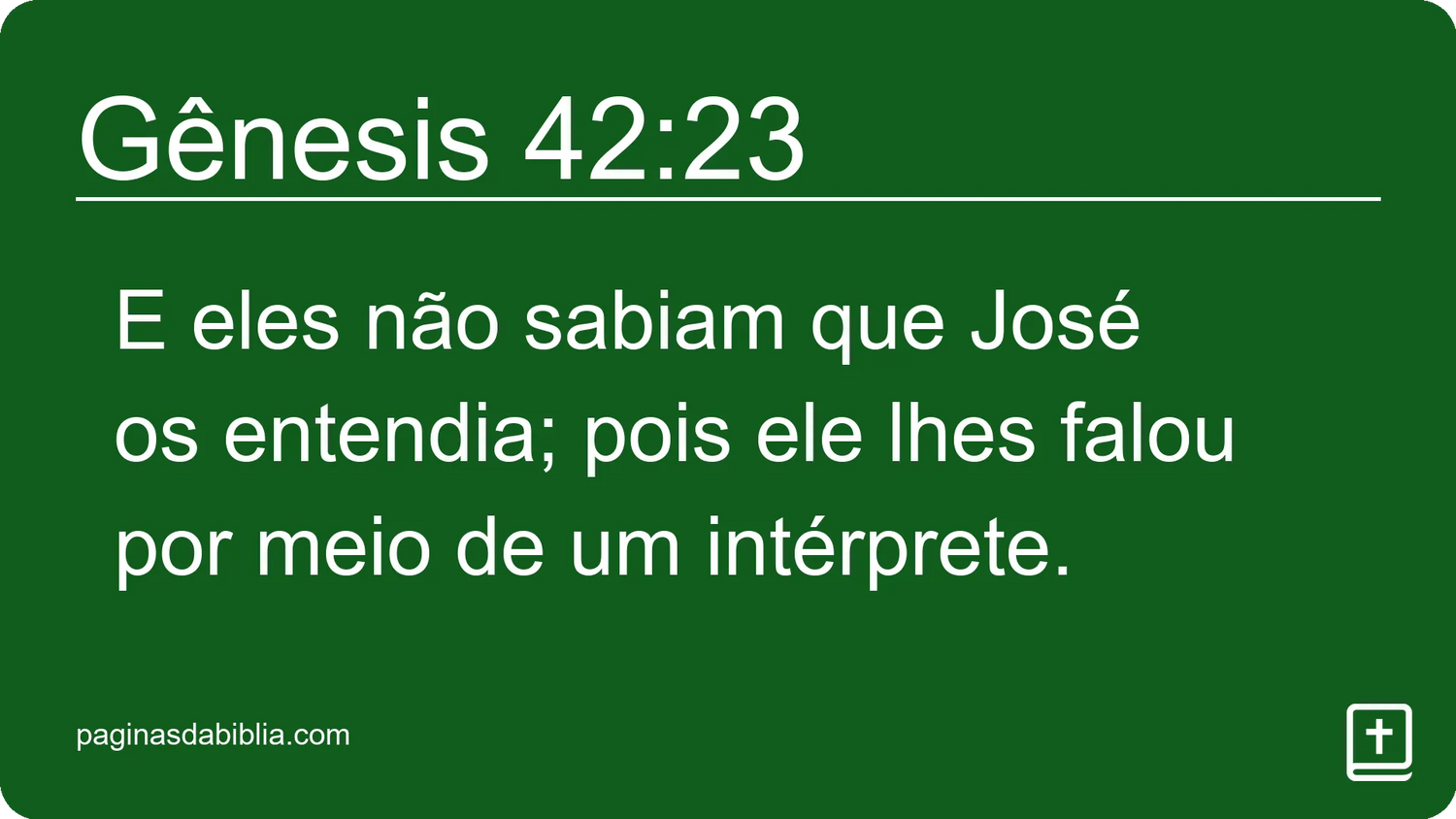 Gênesis 42:23