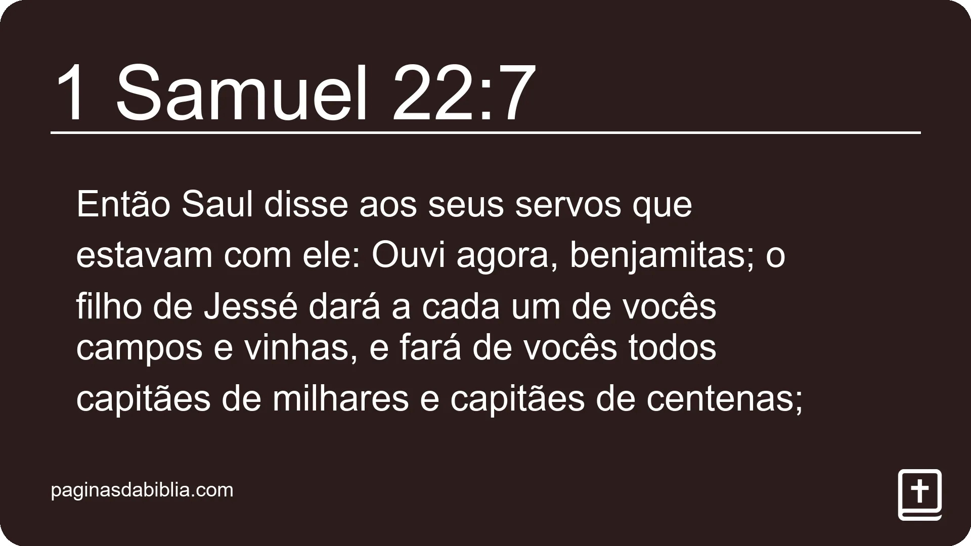 1 Samuel 22:7