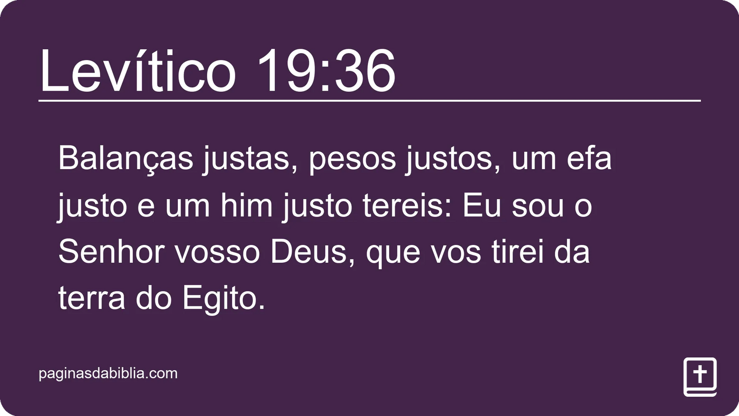 Levítico 19:36