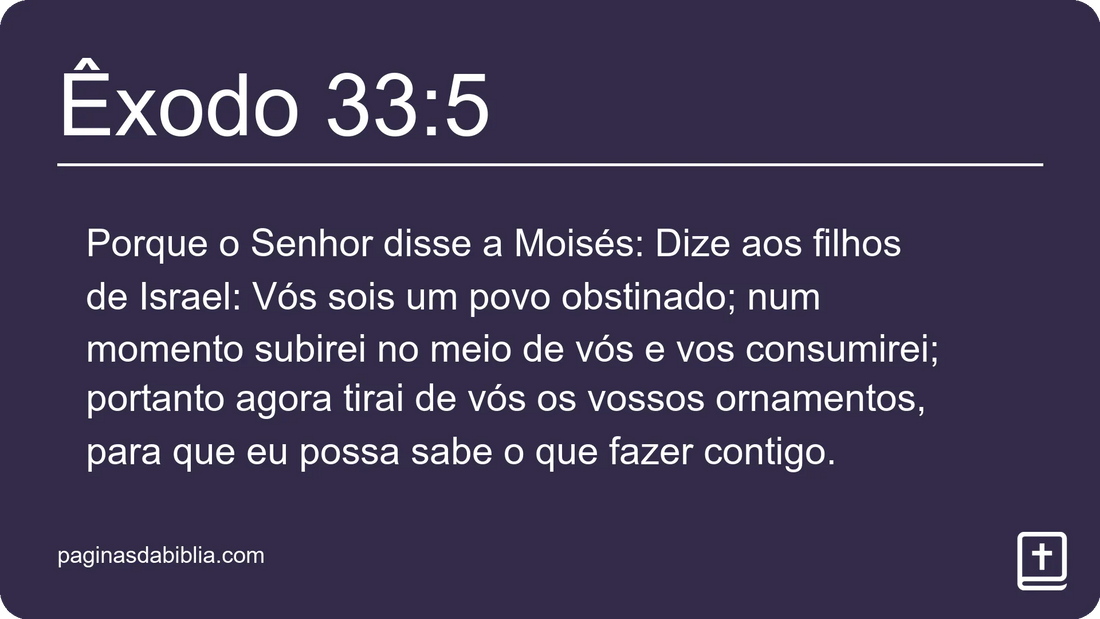 Êxodo 33:5