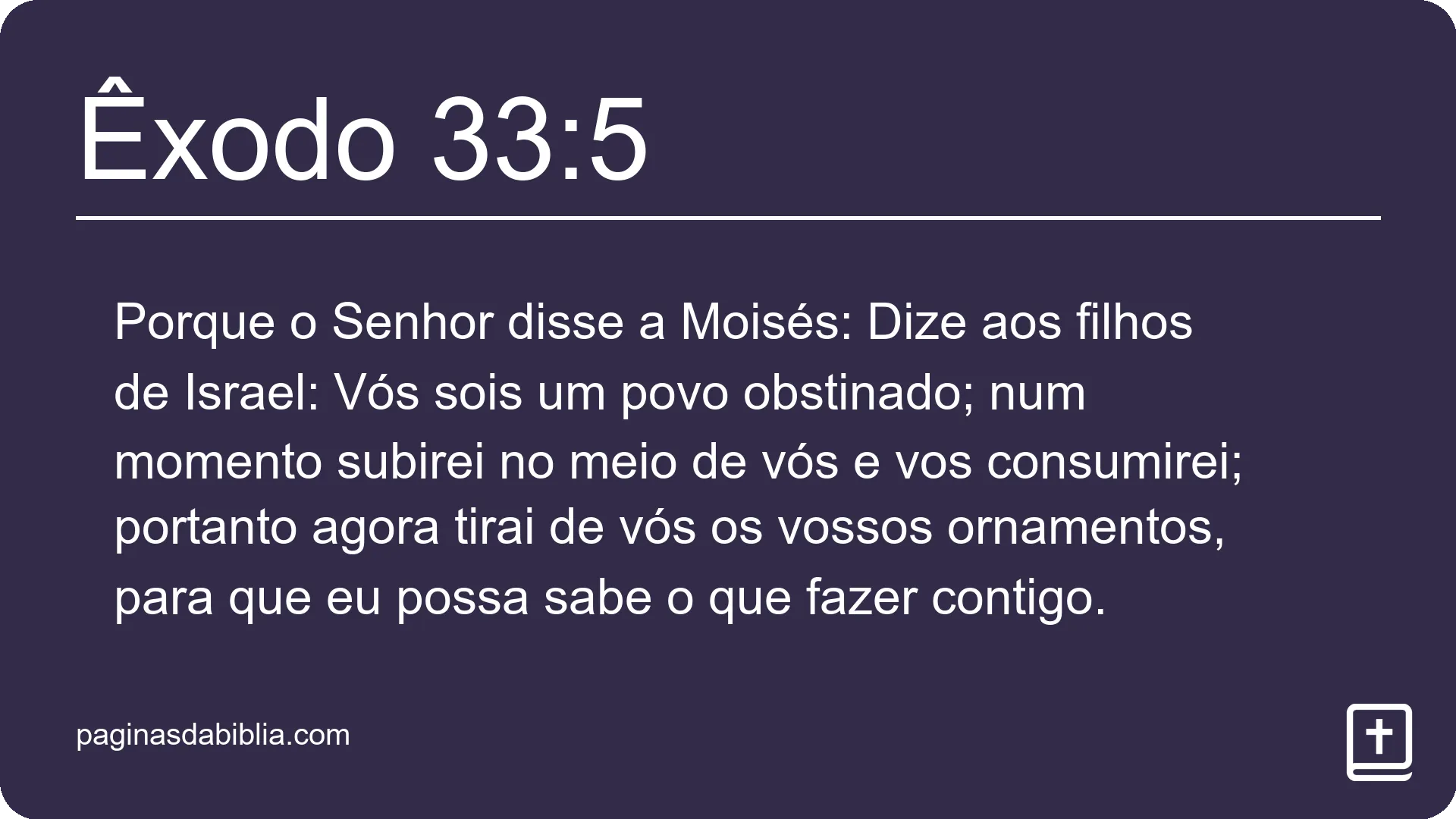 Êxodo 33:5