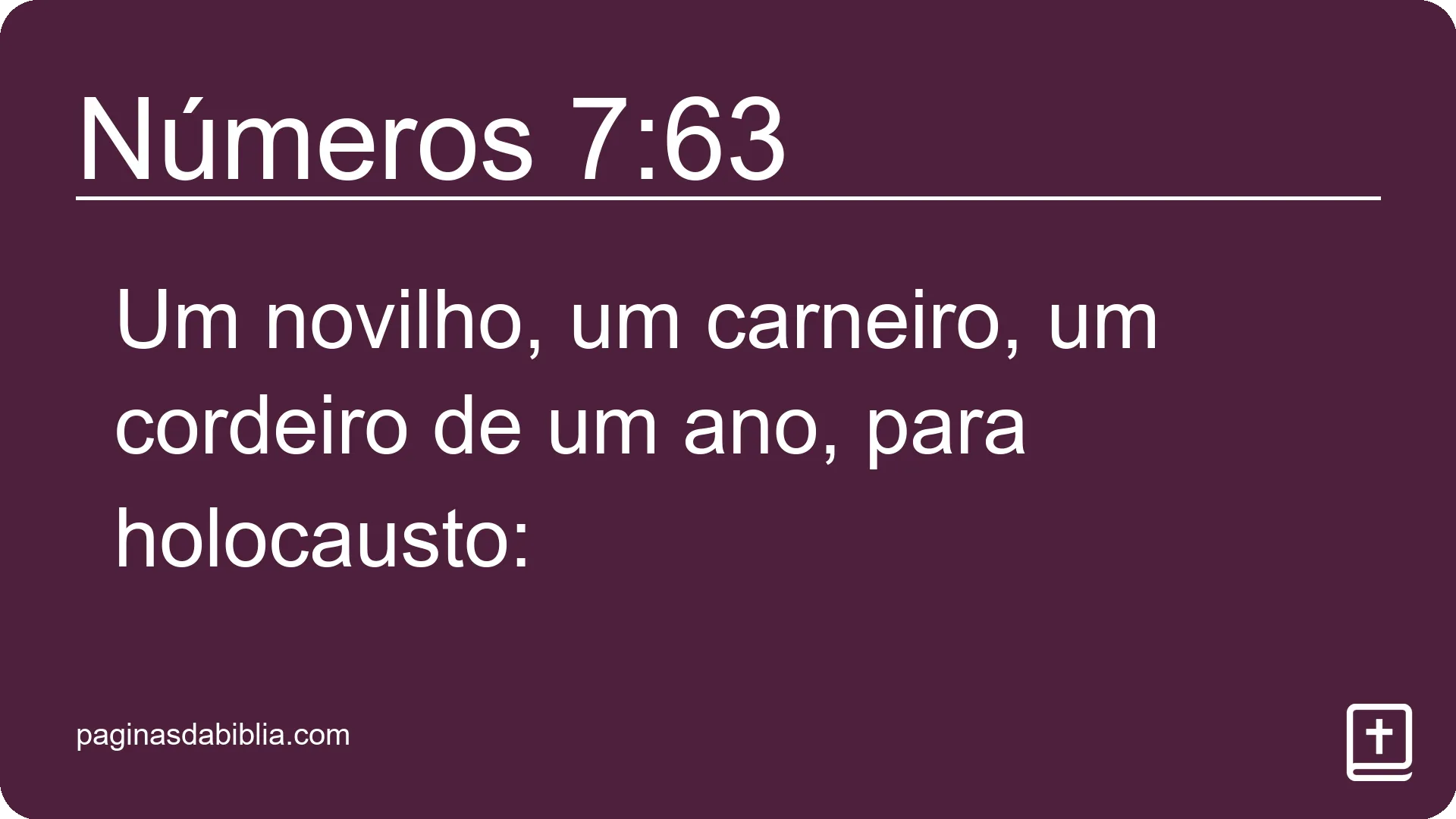 Números 7:63