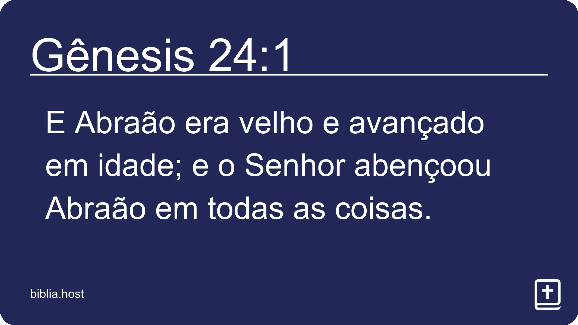 Gênesis 24:1