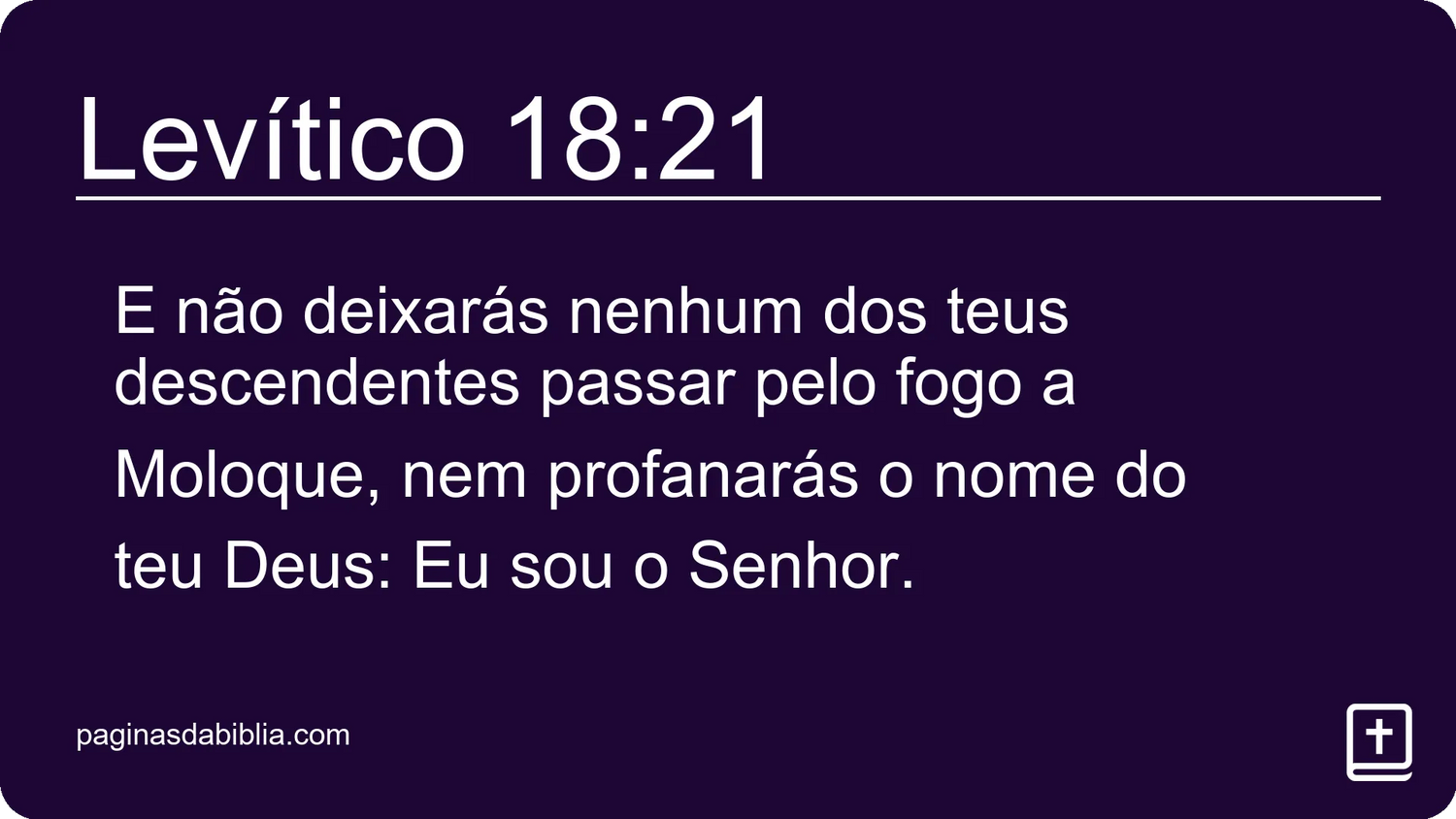 Levítico 18:21