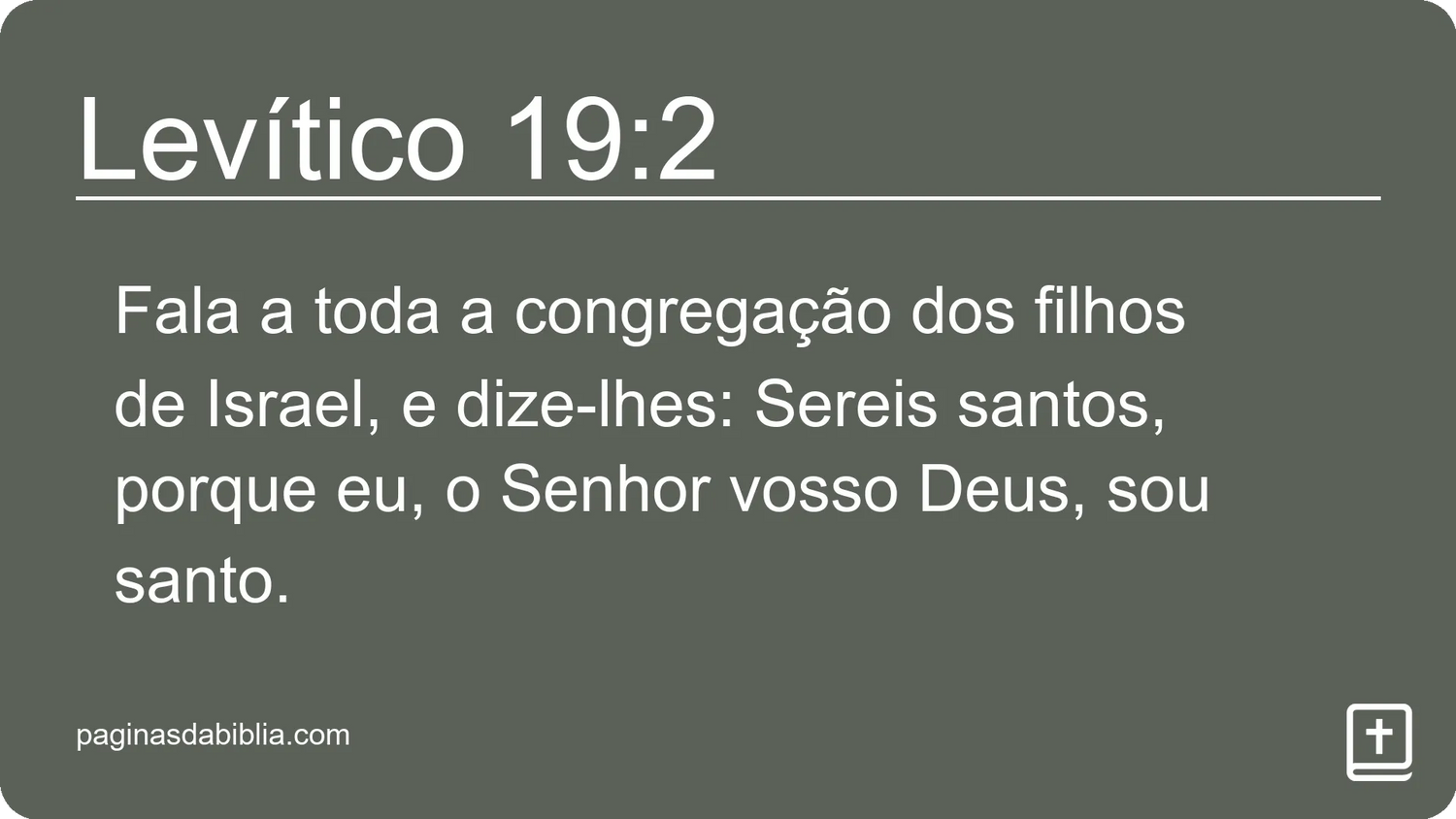 Levítico 19:2