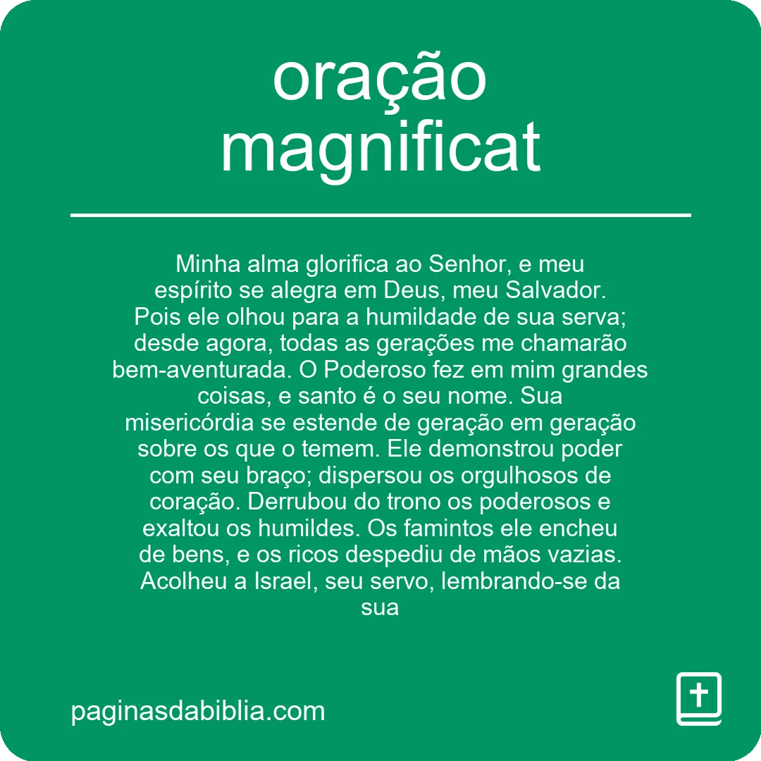 oração magnificat