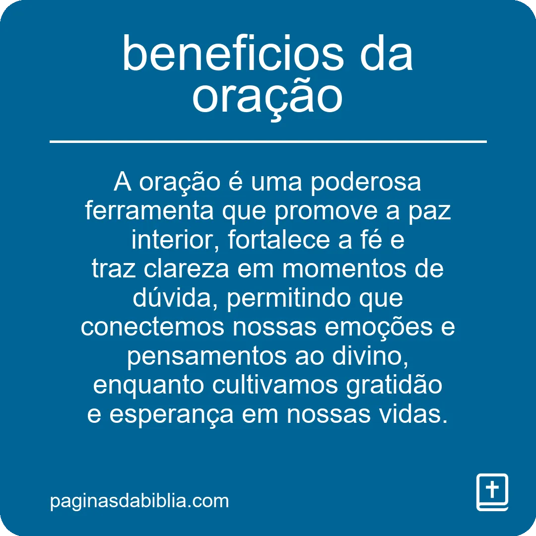 beneficios da oração