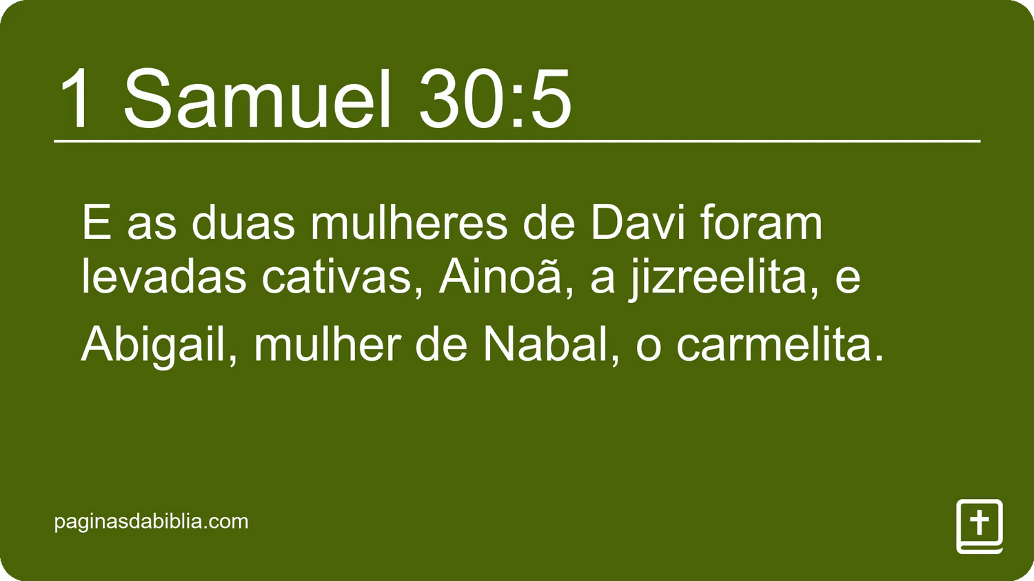 1 Samuel 30:5