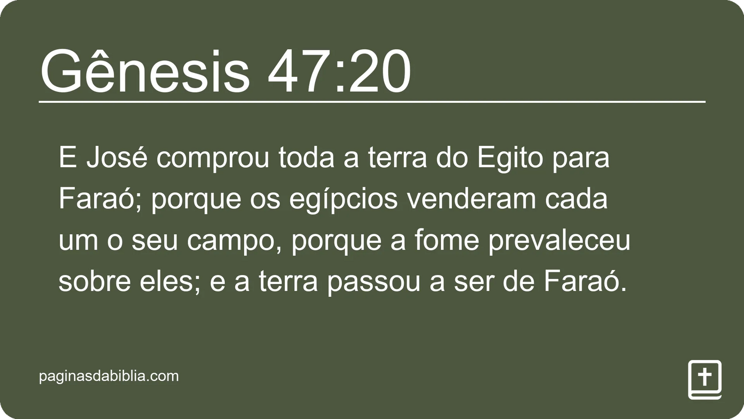 Gênesis 47:20