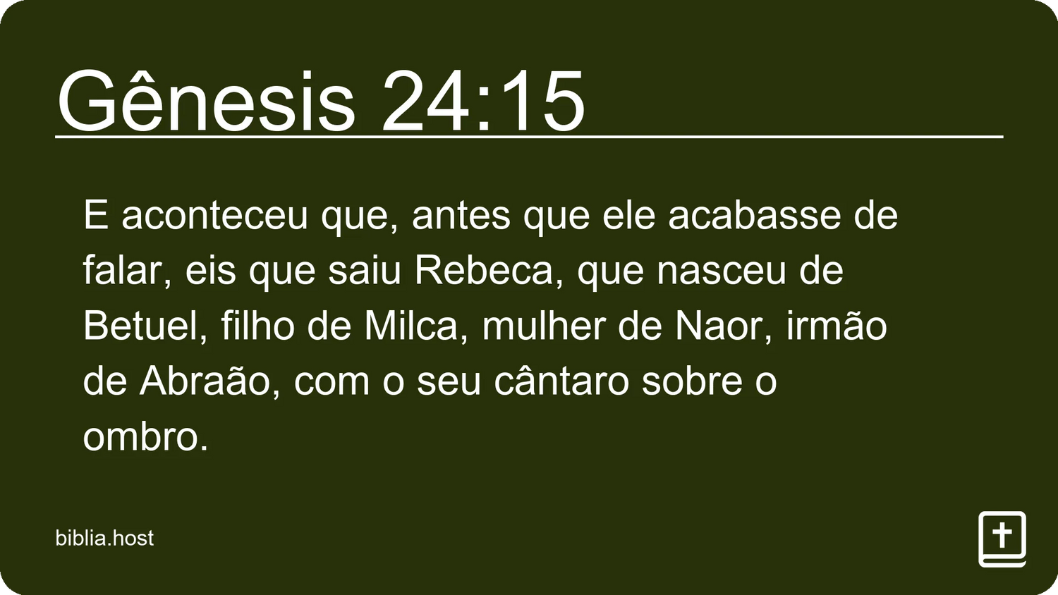 Gênesis 24:15