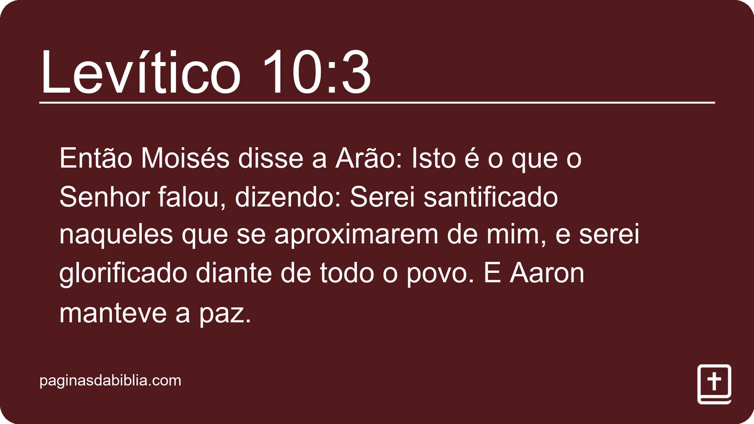 Levítico 10:3